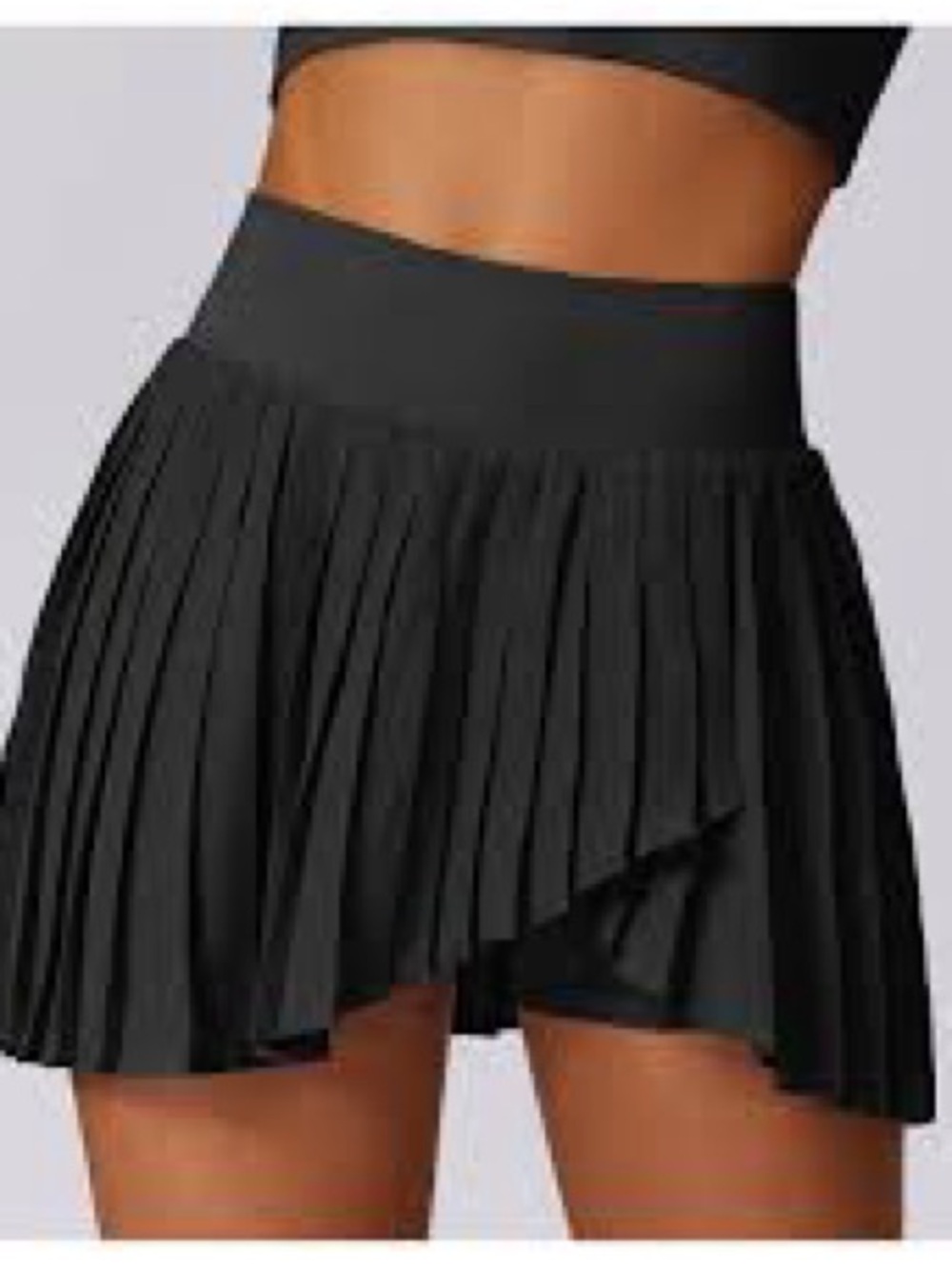 Justice Black Pleated Mini Skort (006)